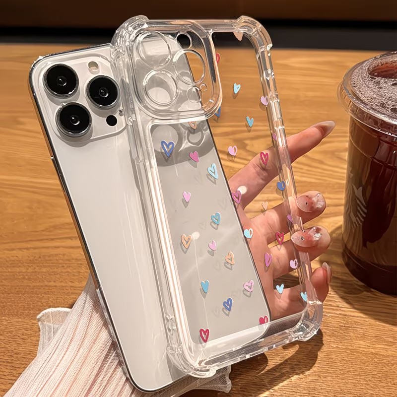เคสโทรศัพท์ใสลายหัวใจหลากสี สำ - Phone Cases Drop Proof บทวิจารณ์และราคา