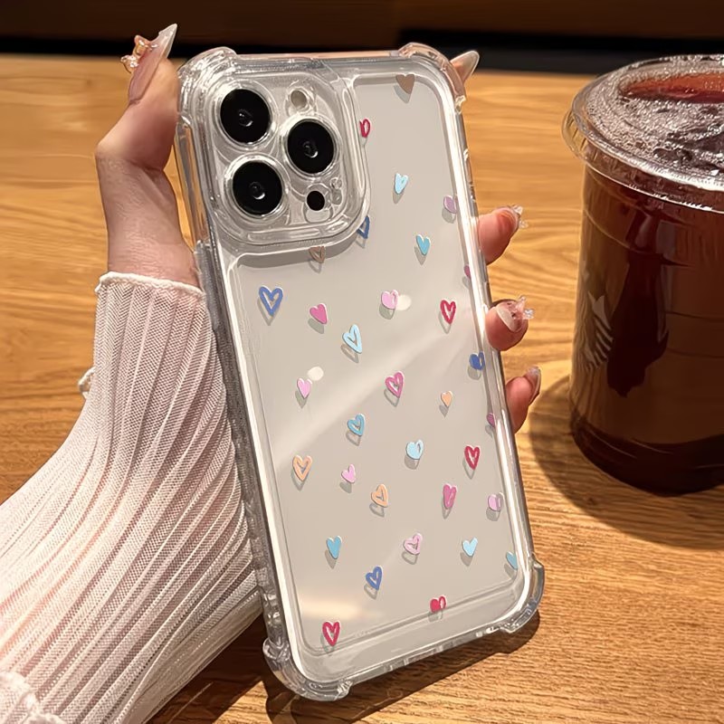 เคสโทรศัพท์ใสลายหัวใจหลากสี สำ - Phone Cases Drop Proof บทวิจารณ์และราคา