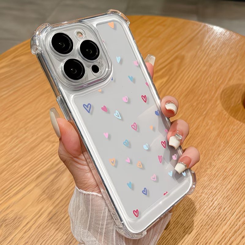 เคสโทรศัพท์ใสลายหัวใจหลากสี สำ - Phone Cases Drop Proof บทวิจารณ์และราคา